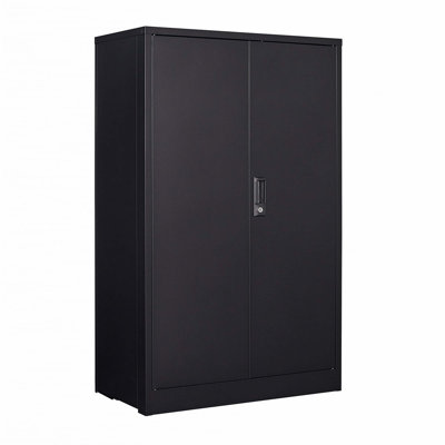 Metal Storage Cabinet with Locking Doors and Adjustable Shelf