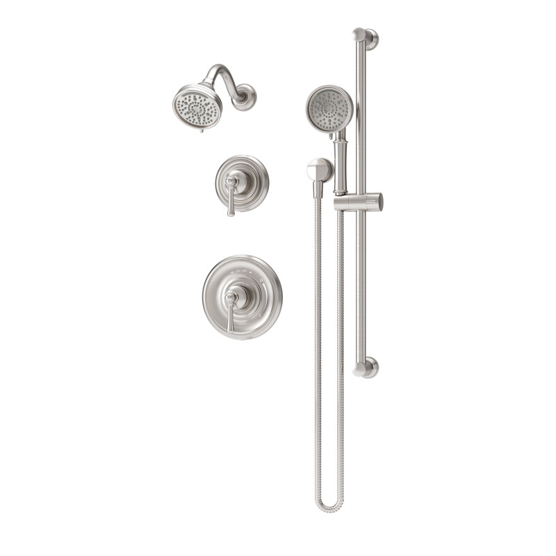 Ensemble de garniture de douche Braston HydroMersion avec douchette, Nickel satiné
