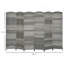 Paravent 6 panneaux, écran d'intimité pliant de 6 pi de hauteur, cloison murale autoportante tissée à la main pour bureau à domicile, chambre à coucher, gris mixte