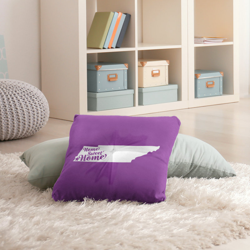 Coussin Sweet Home, 30 po x 30 po, Violet, Memphis