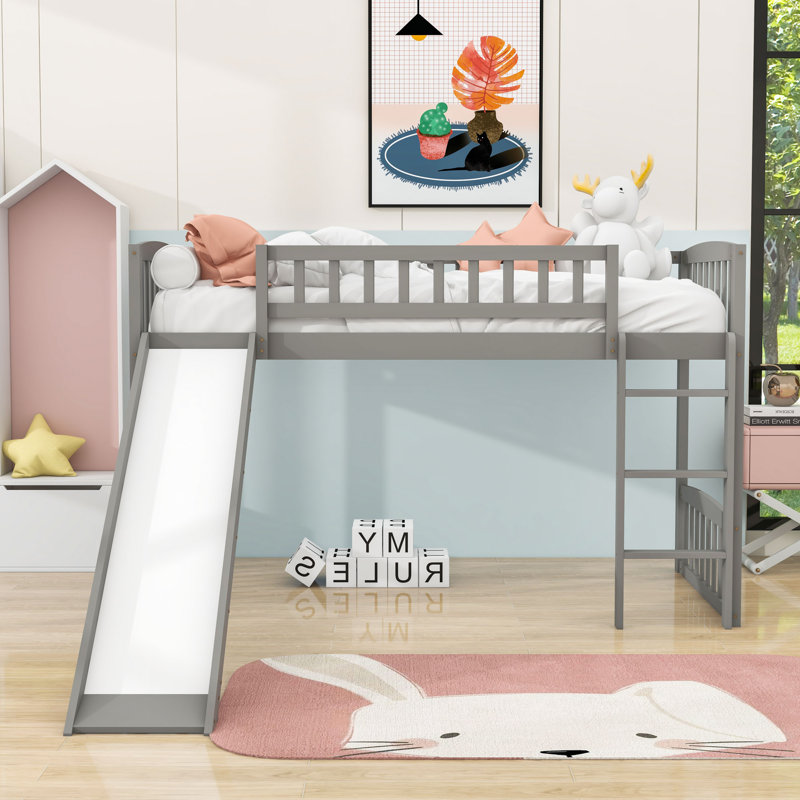 Ericia Kids Twin Loft Bed, Gray