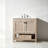 36" Freestanding Farmhouse Bathroom Vanity, Solid Wood Rattan Cabinet, Carrara White Marble Top, Single Sink
