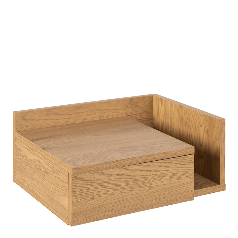 Ronniesha 40cm W Solid + Manufactured Wood Bedside Table, Brown