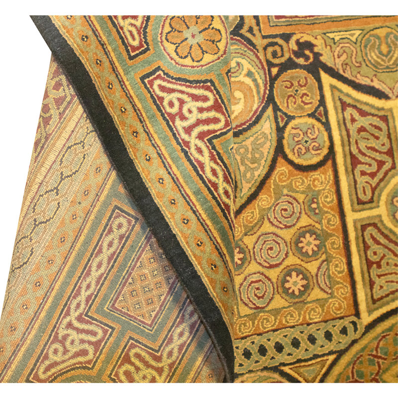 High-Quality Hand-Knotted Black Area Rug
