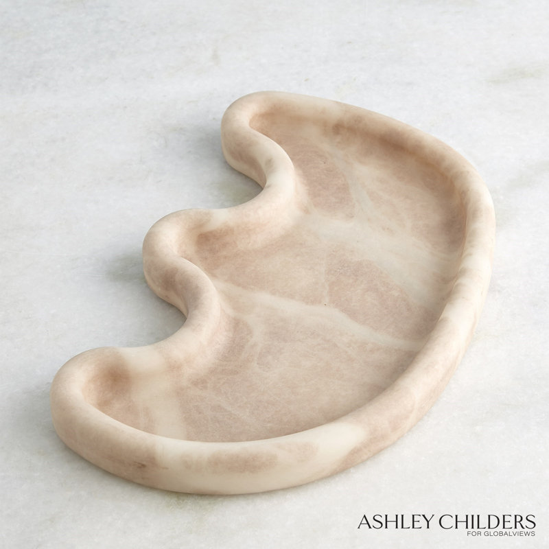 Amera Alabaster Tray, Beige