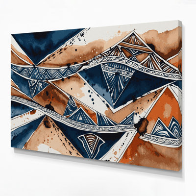 «Hawaiian Kapa», art mural sur toile grise