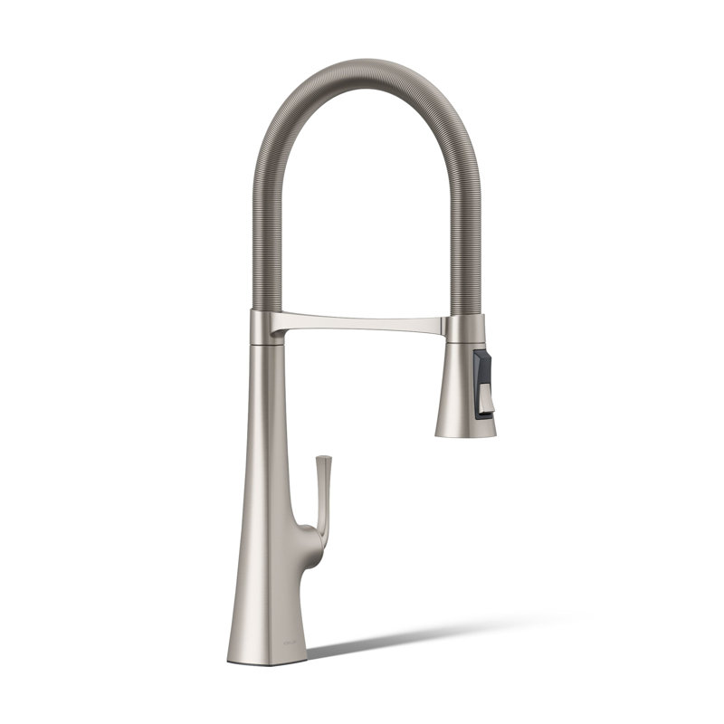 Graze Single-Handle Semi-Professional Kitchen Sink Faucet With 24-5/16-In Spout, Vibrant Stainless