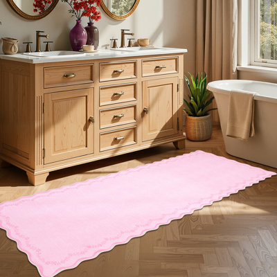 Tapis festonnés pour salon, chambre à coucher, tapis antidérapant, lavable, chambre de ferme à motif floral, salle à manger