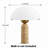 Natural Stone Table Lamp, Mid-Century Modern Dome Mushroom Lamp With Yellow Travertine Base And Frosted Glass Shade, Minimalist Bedside Nightstand Light For Bedroom, Living Room 14.5" Height-994141820
