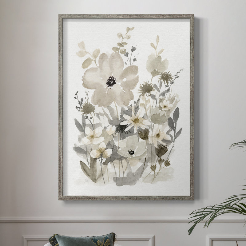 «Neutral Nature I», reproduction encadrée - bois massif 47040, H 11 po x l 9 po