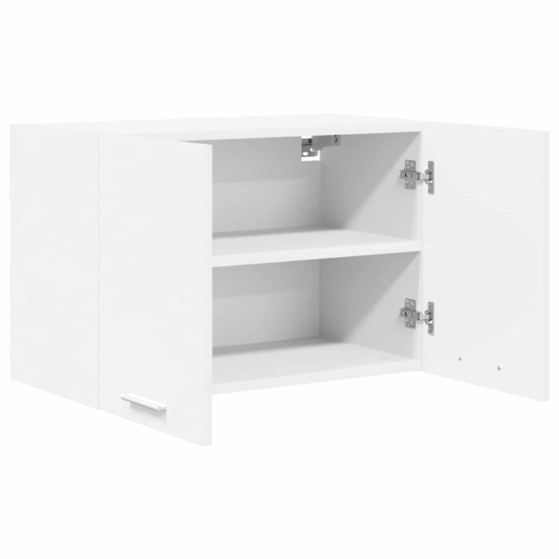 Vidaxl Hanging Cabinet With Storage Riga Artisan Oak 80 X 31 X 40 Cm, White, 40cm H x 60cm W x 31cm D
