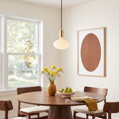 Dimmable Solid Brass Plug-In Single Light Pendant
