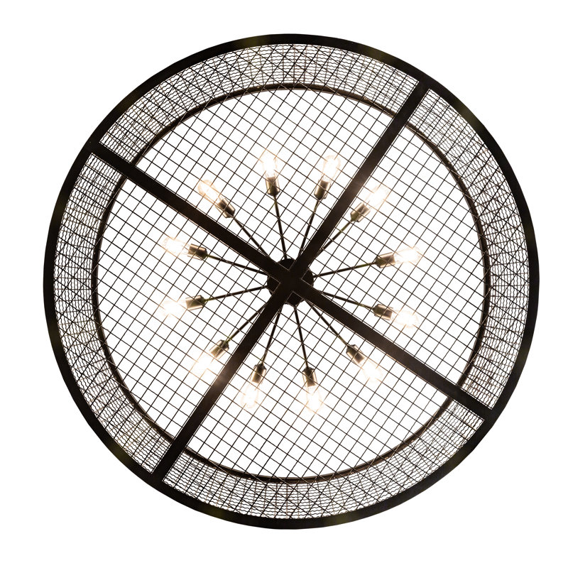 Luminaire suspendu tambour 12 lumières Spoutnik