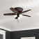 42" Builder Low Profile 5 - Blade Flush Mount Ceiling Fan with Pull Chain and Light Kit Included