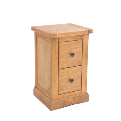 Pittsford 35cm W Solid + Manufactured Wood Bedside Table