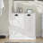 Laundry Sorter Cabinet, Two-Compartment Tilt-Out with Removable Bags, Off-White | MDF | Laundry Room