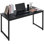 Bureau de travail moderne noir, bureau d'écriture de bureau à domicile peu encombrant, options multiples