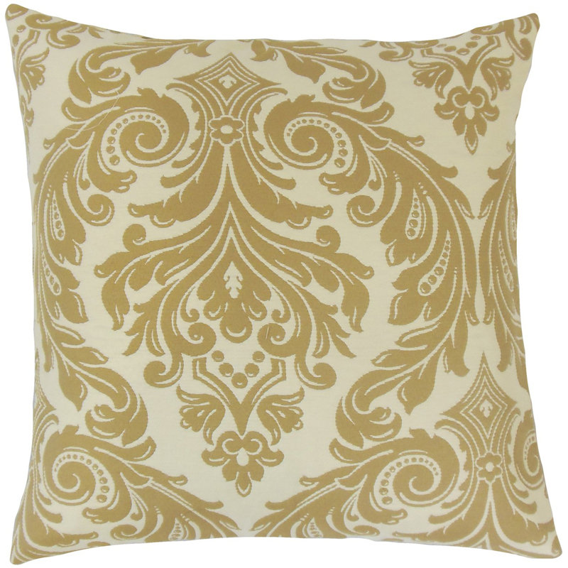 Housse de coussin jovita damassé, Chameau
