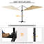 Cailee 298cm Lighted Cantilever Parasol