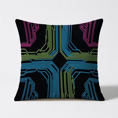 Digital Flicker Indoor And Outdoor Throw Pillow