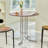Walnut Silver Round Birch Iron Dining table