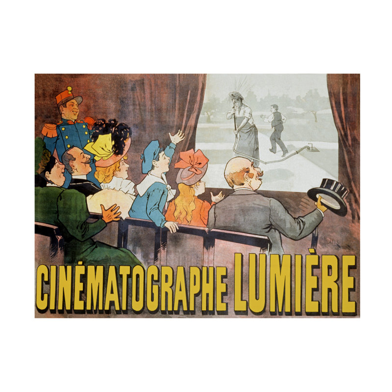 Marcelin Auzolle Les Freres Lumiere. 1896, art sur toile, H 24 po x l 32 po
