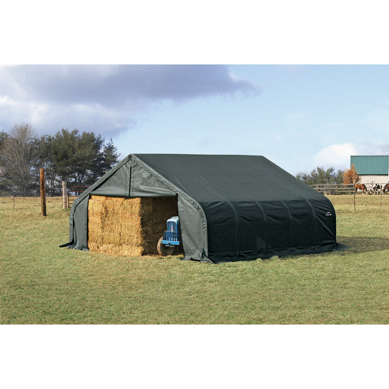 Sheltercoat 22 X 24 Ft. Garage Peak Green Std, Green