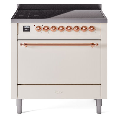 Cuisinière à induction 36 pouces avec 6 éléments à induction ILVE Nostalgie II Series (porte en verre)