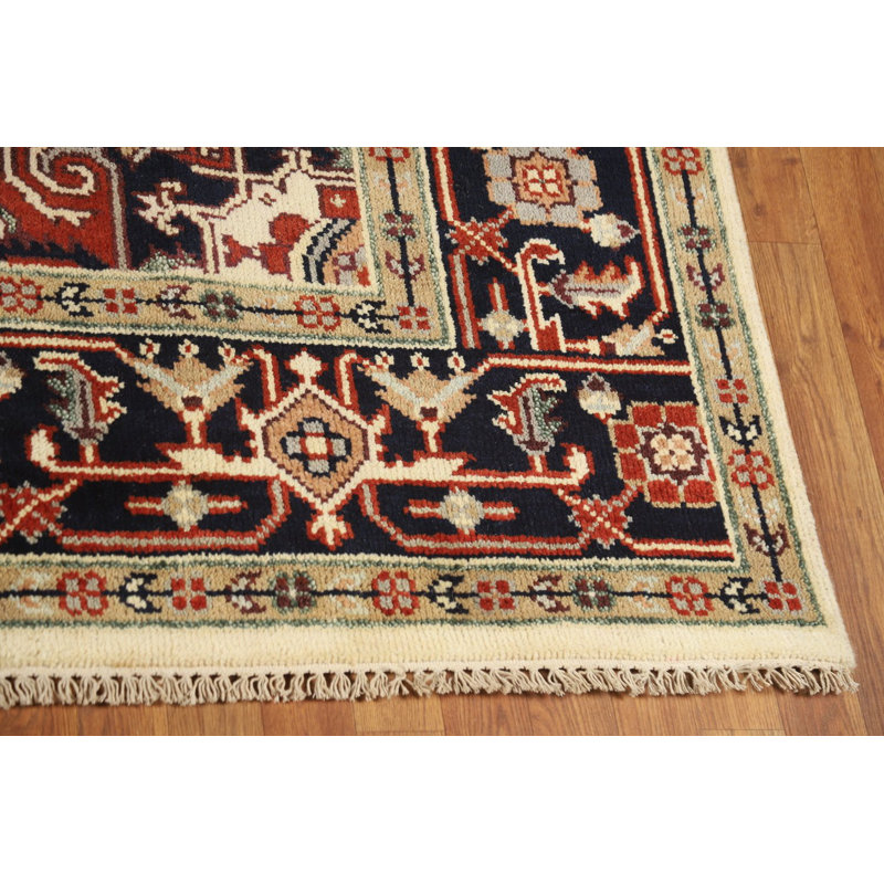 Geometric Ivory Traditional Indian Area Rug 8x10
