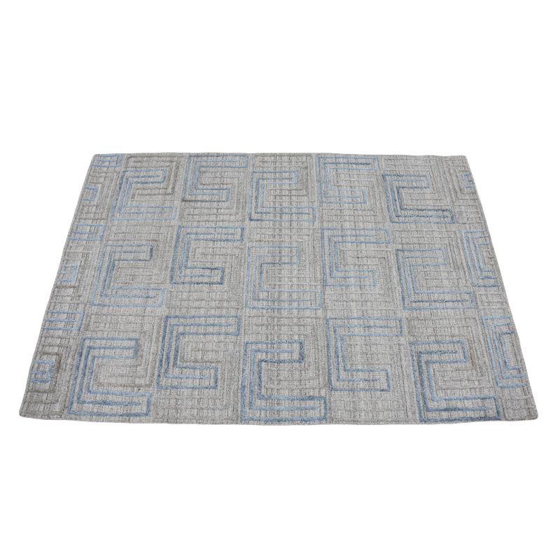 Hand Woven Overtufted Kilim Geometric Polypropylene Ivory Multicolor, Area Rugs, Rectangle 4'x6'