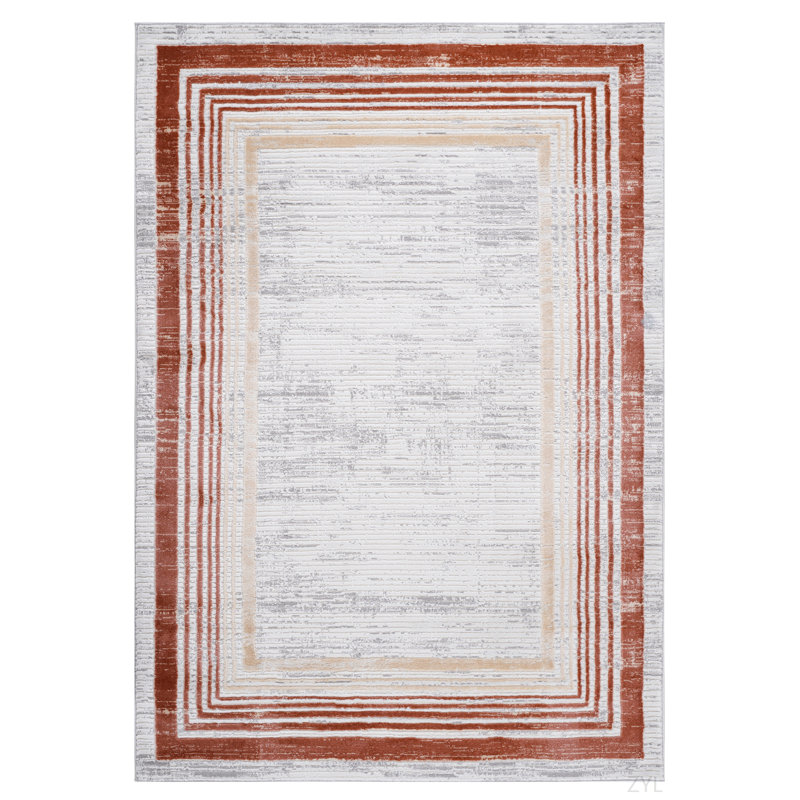 LOOM & LUXE Collection 2X3 Bordered Non-Shedding Living Room Bedroom Dining Home Office Stylish And Stain Resistant Area Rug