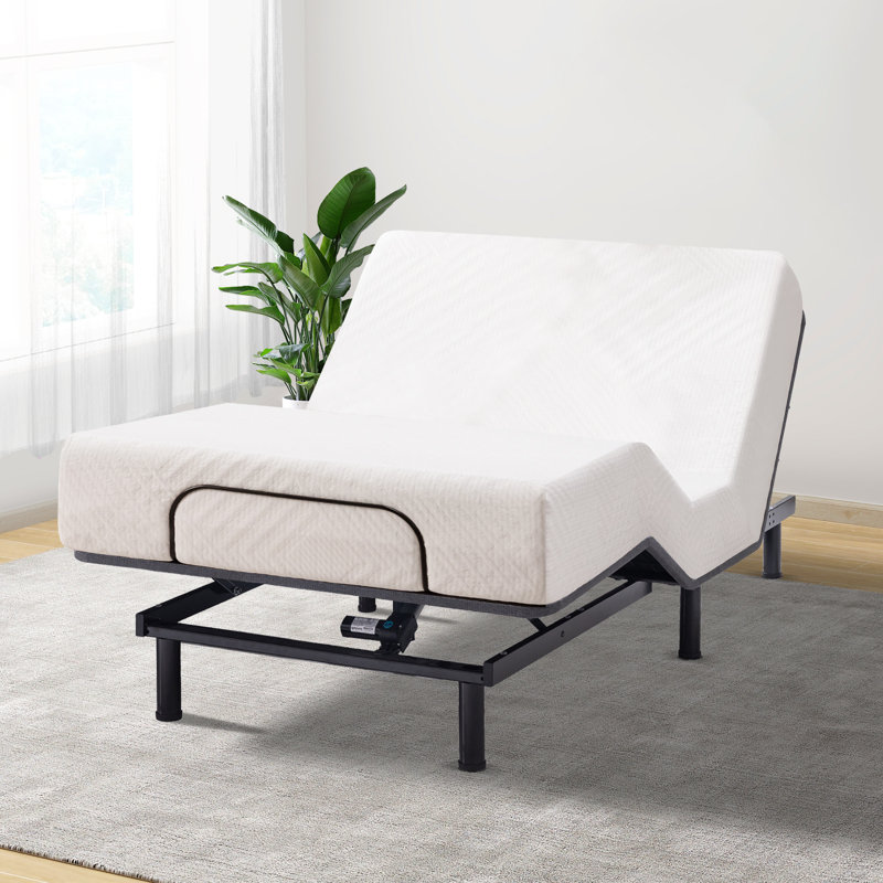 Linklater Zero Gravity Adjustable Bed with Massage and Wireless Remote, 10'' Memory Foam Mattress Include, King
