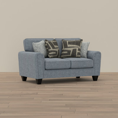 blue loveseat