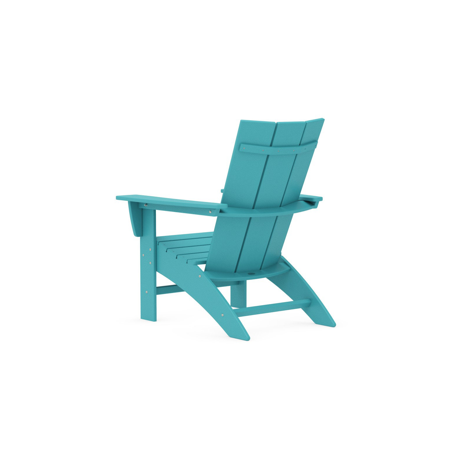 POLYWOOD Modern Curveback Adirondack Chair, Aruba