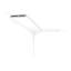 Plastique blanc H 4 3/8 po x l 78 3/4 po x P 1/2 po couronne blanche