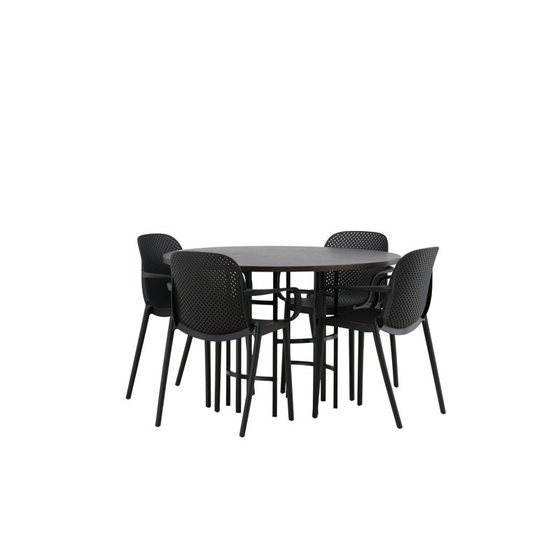 Cantrell 4 - Person Dining Set, Brown