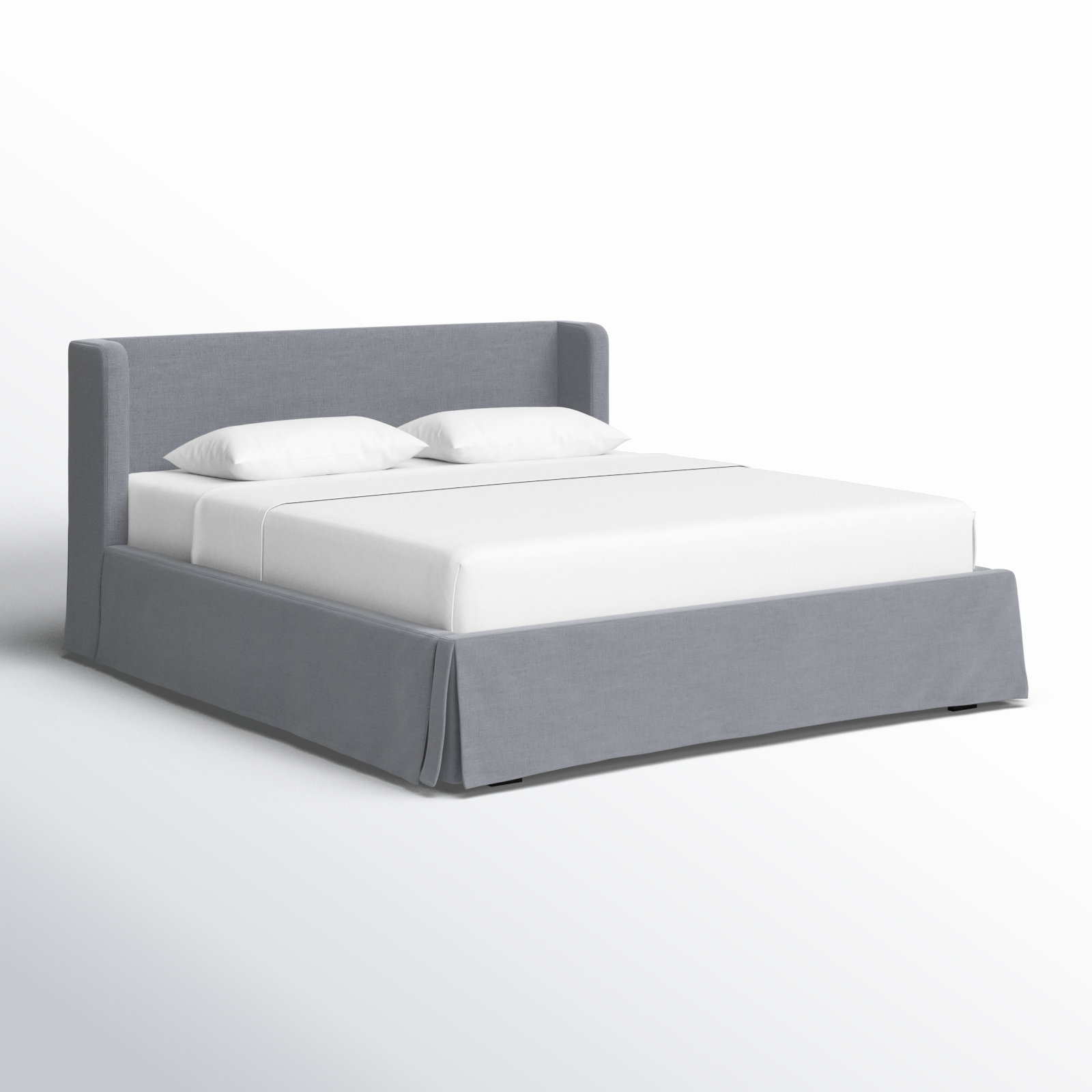 Caliban Storage Platform Bed, King, Gray