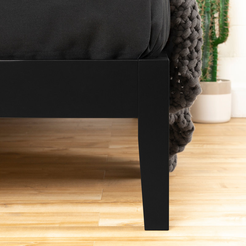 Lit plateforme Vito, Simple, Noir