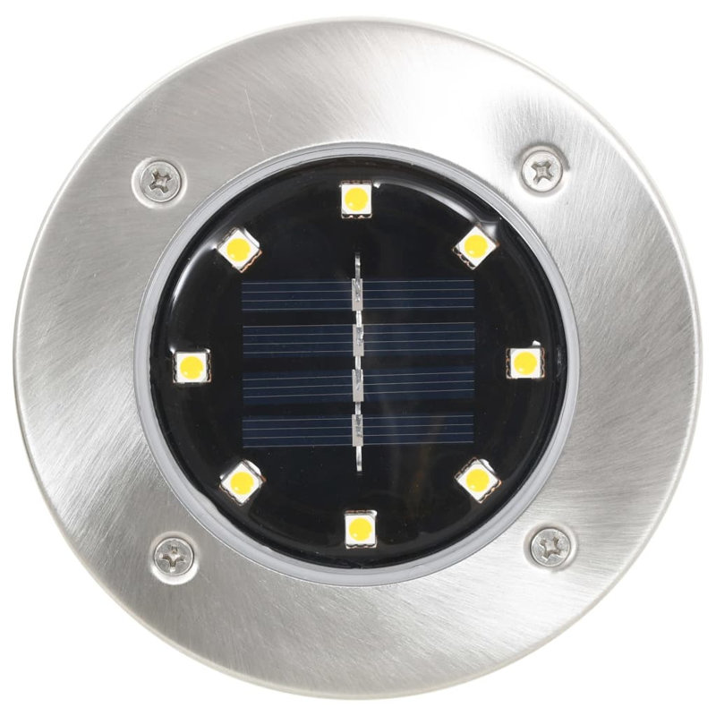 Mcleay Solar Powered Integrated LED Steel Deck Light, Warm White