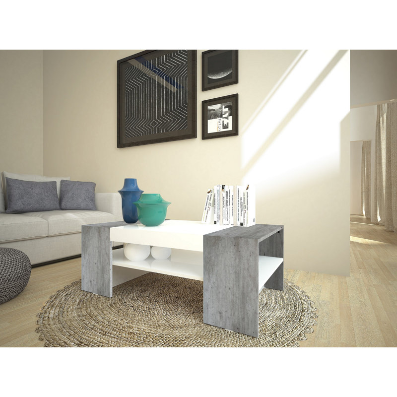 Joolia Coffee Table, White/Grey