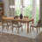 Quinn Mango Rectangular Solid Wood Top with Solid Wood Base Dining Table