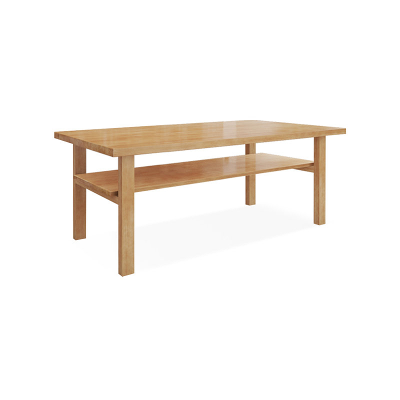 Bureau rectangulaire en bois massif Burlywood, H 29,53 po x l 62,99 po x P 27,56 po