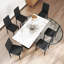 Dining Chairs, Set of 6, Linen Upholstered Accent Chairs, Back-731155440