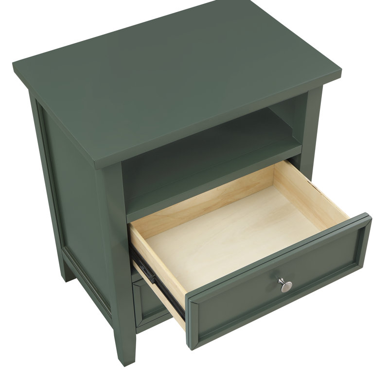 Table de chevet Armahn, Vert rétro