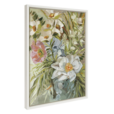 Flower Garden by Annie Quigley Framed Canvas Wall Art Print