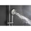 Shower Compound With 10" Rain Showerhead, 4 Hand Shower, Adjustable Slide Pin And Soap Tray In Brushed Nickel Blend Wire