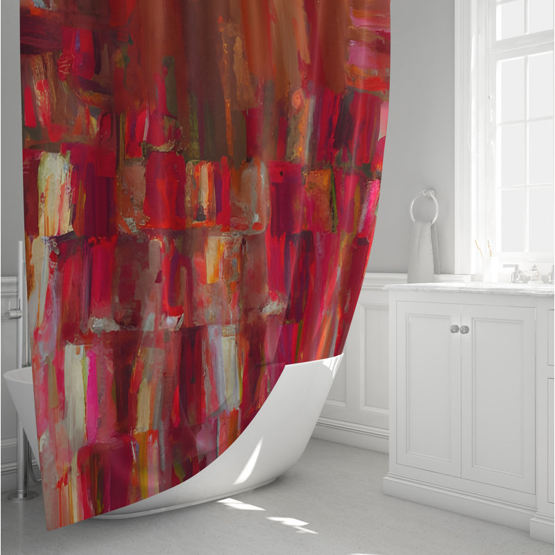 Thu Abstract Shower Curtain, 72" H x 70" W