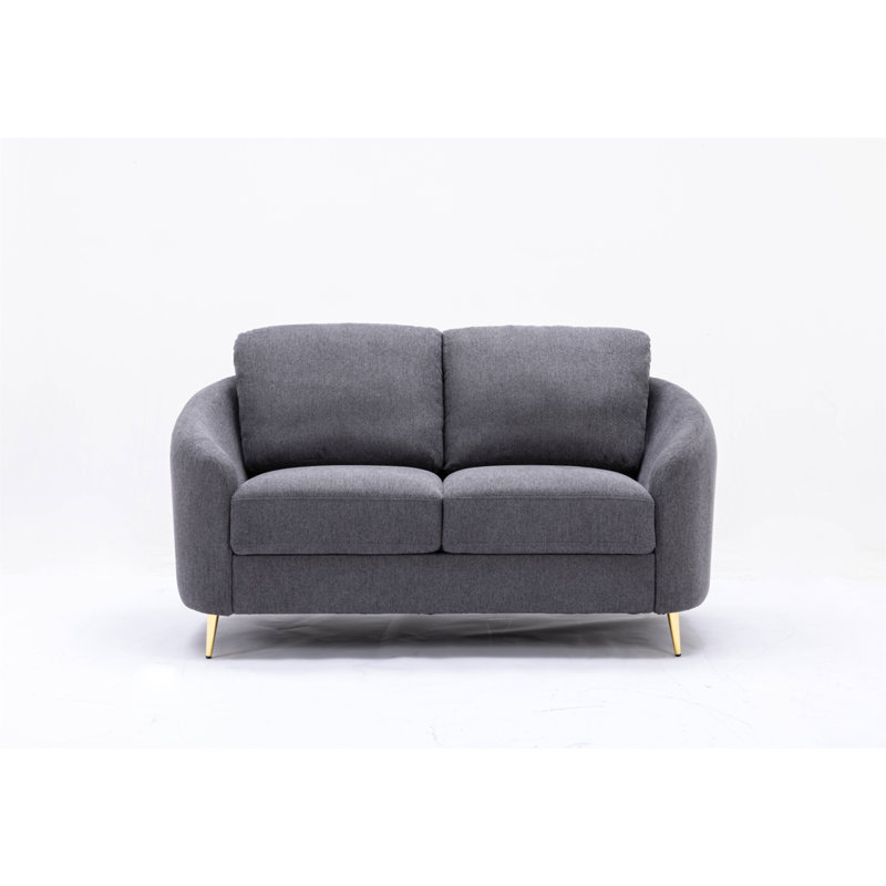 Causeuse en lin gris yuina