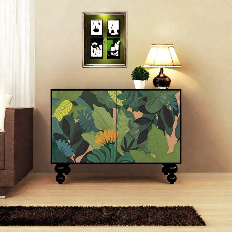 Armoire de maison avec motifs de feuilles