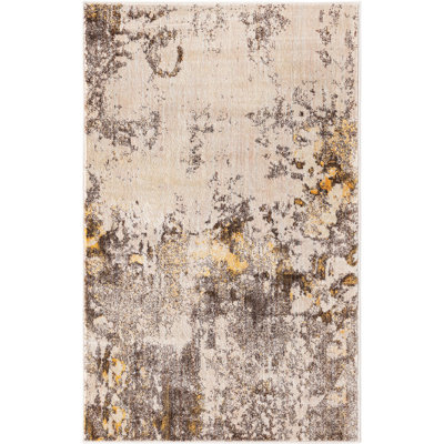 Tapis abstrait brun Fuse